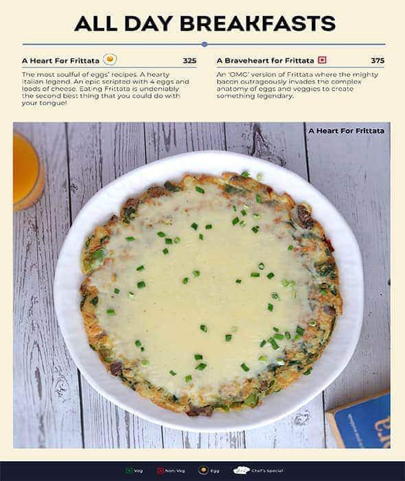 Menu page: Frittata